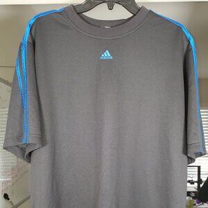 MENS BLACK ADIDAS SOCCER JERSEY LARGE